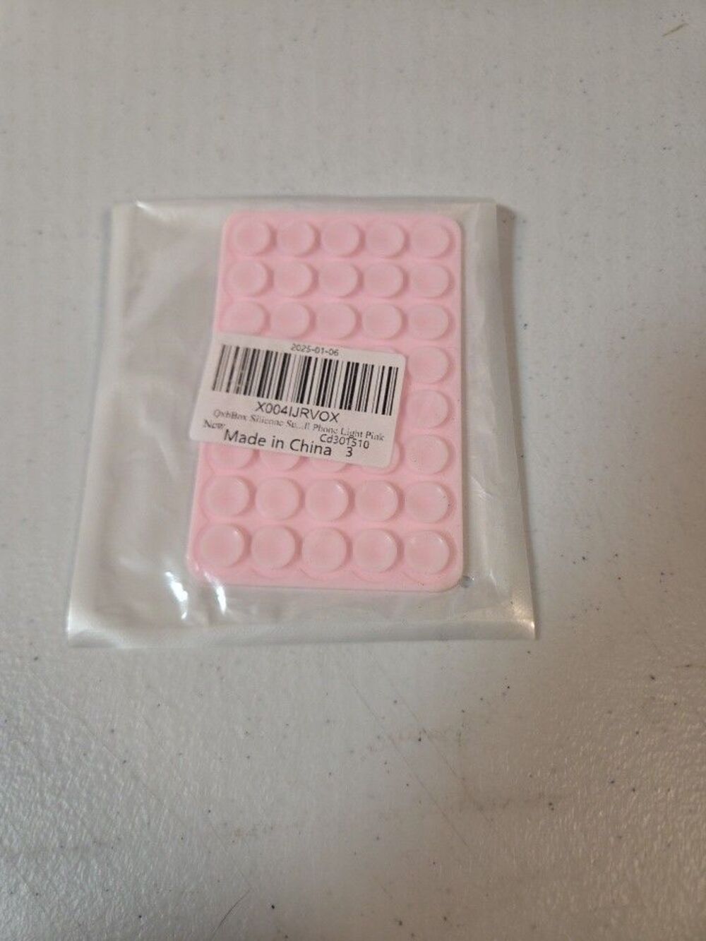 QxbBox Silicone Phone Grip Pad Light Pink Non Slip‎ Suction Holder Mat New